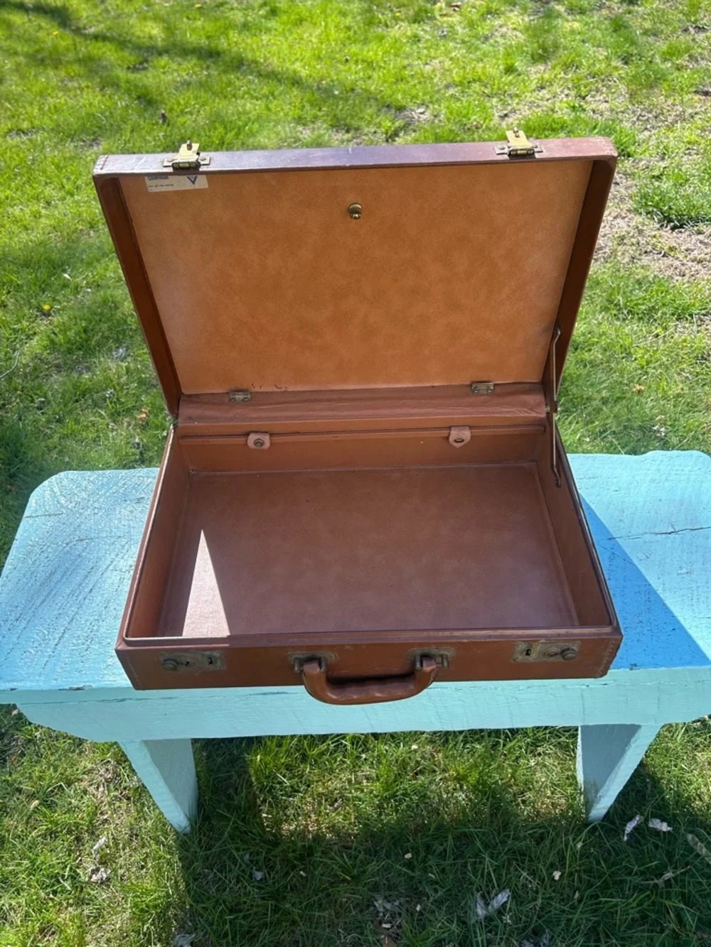 Vintage 1960's Lions Club International Leather Briefcase